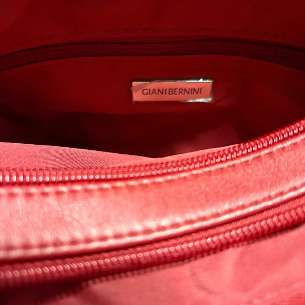 Giani Bernini Red Nappa Leather Hobo Shoulder Bag NWT Adjustable Strap